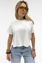 maglia crop a manica corta simple
